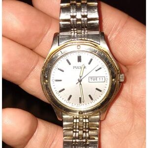 Pulsar Two-Tone Silver and Gold Watch